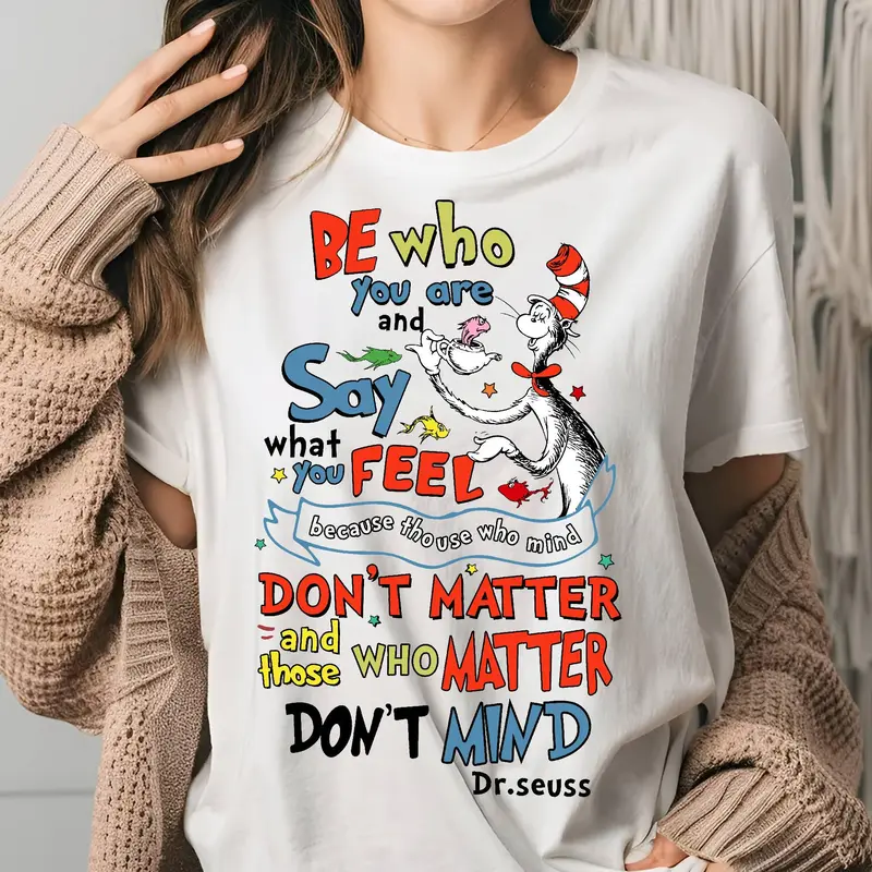 Be Who You Are Drseuss Shirt Cat In The Hat Shirt Reading Shirt Teacher Gift Shirt Read Across America Shirt