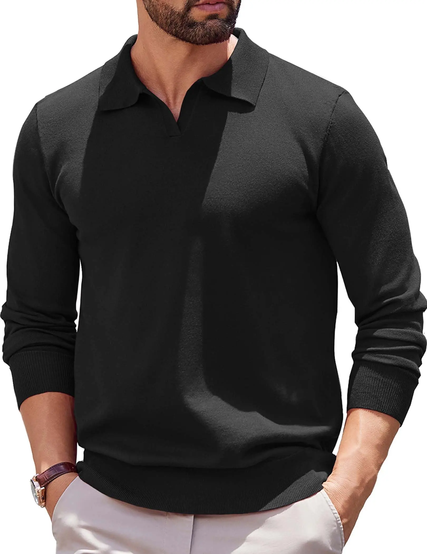 long sleeve sweater polo - TikTok Shop