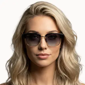 DAX EYEWEAR Austin Sunglasses - Trendy Vintage Wayfarer with Polarized Lenses & Hair-Friendly Design for Everyday Wear