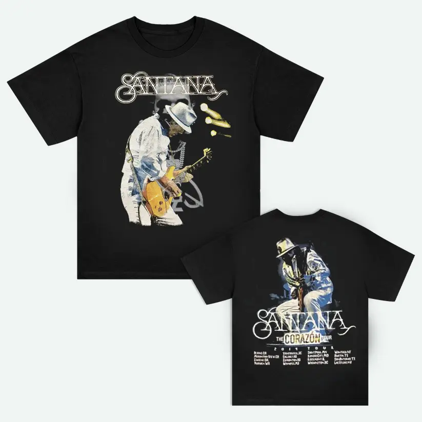 Carlos Santana Tour 2014 Tour Dates Two Sides Unisex T-Shirt