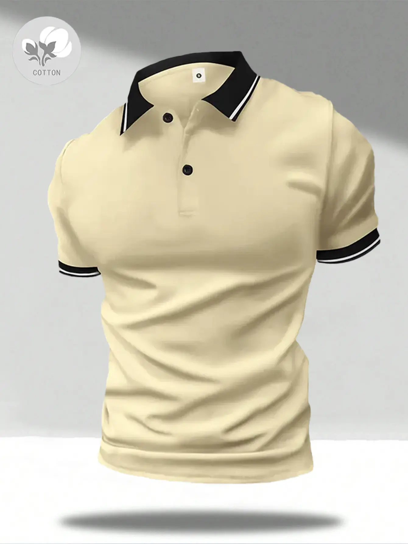 Men’s classic retro-style summer cotton short-sleeve polo shirt with a buttoned turn-down collar—fashionable casual sportswear suitable for travel, business, work, golf, fishing, and camping; an excellent gift for a boyfriend or husband.