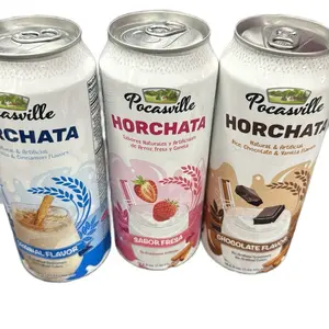 3packs Pocasville Horchata Sabores Mix Chocolate,Fresa y Original   490ml