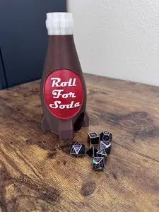 Roll for Soda Dice Tower - Unique Dice Tower with Assorted Dice for Fun and Gameplay
