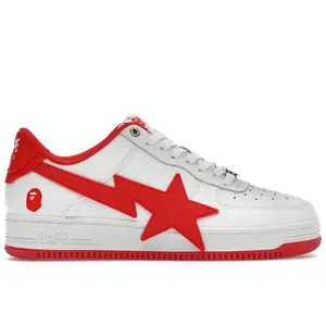 BAPE Men's A Bathing Ape Bape Sta OS #2 White Red, from StockX
