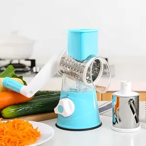 3-in-1 Cheese Grater, Vegetable Slicer, and Fruit Slicer - Manual Food Grater, Kitchen Shredder, Easy-to-Use Kitchen Tool for Potatoes, Carrots, Onions, and Ice Cubes - Perfect Home Kitchen Tool - Vegetable Fruit Cutter