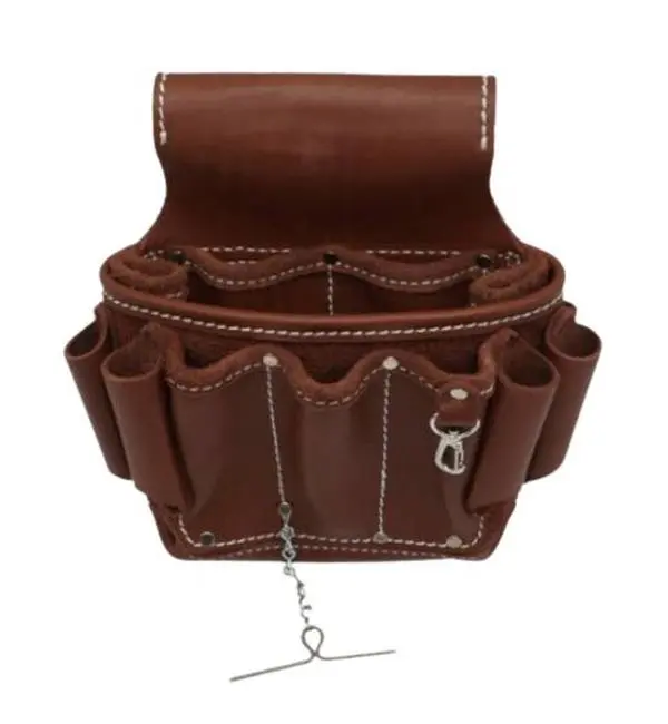 ELECTRICIAN LEATHER POUCH - Amish Handmade Work Tool Bag