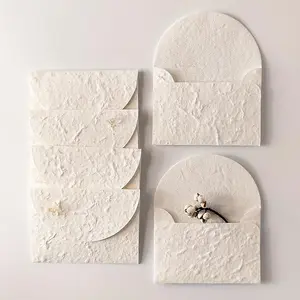 5/10 Vintage Handmade Cotton Envelopes, Rough Card Edge Envelopes, Bohemian Minimalist Stationery, Wedding Invitations, Bridal Party Cards
