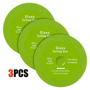 LOZLIN 3PCS 115mm Glass Saw Blade Marble Ceramic Tile Diamond Saw Blade Jade Crystal Grinding Saw Blade Tool Accessories High Quality