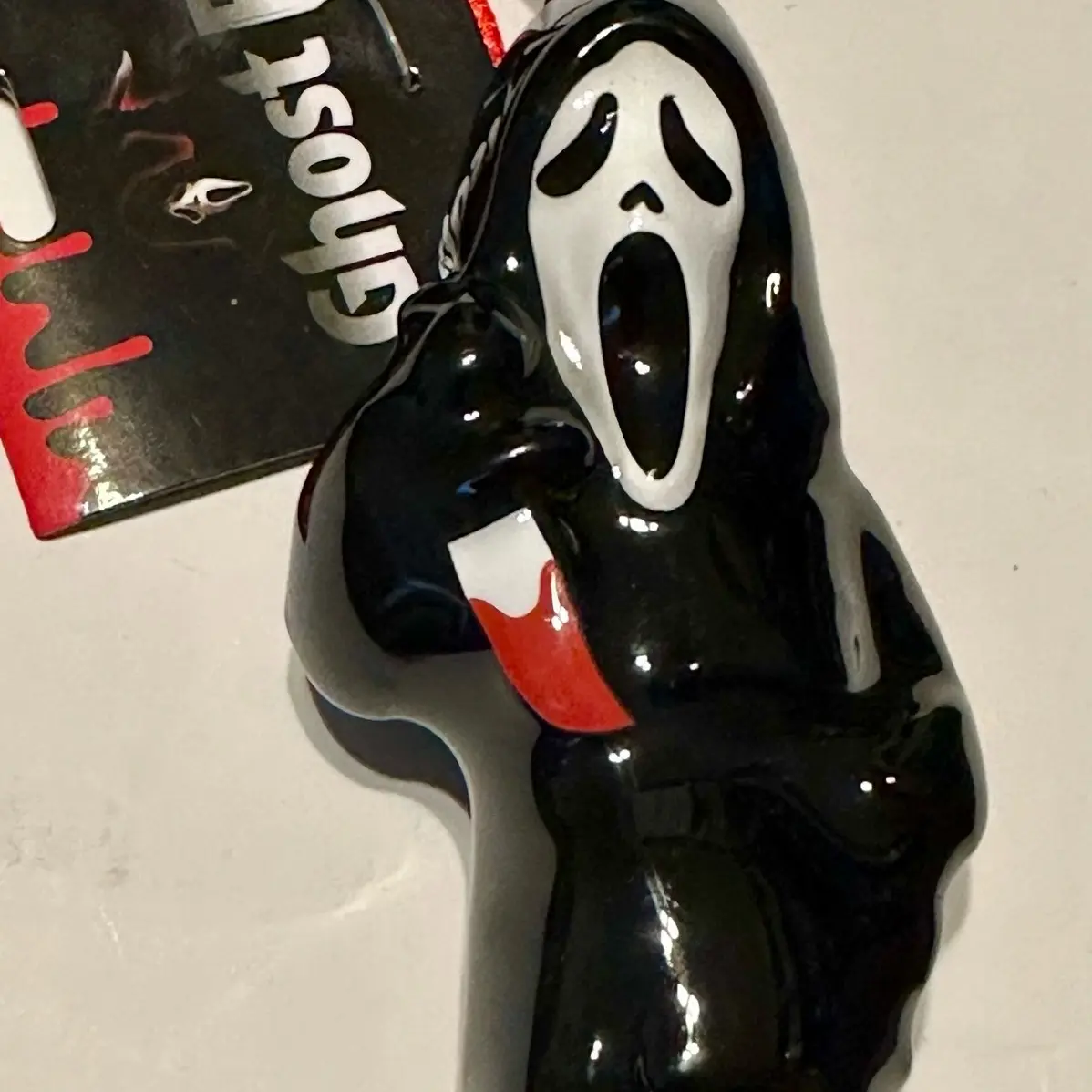 Scream Ghostface with Bloody Knife Decoupage Christmas Ornament