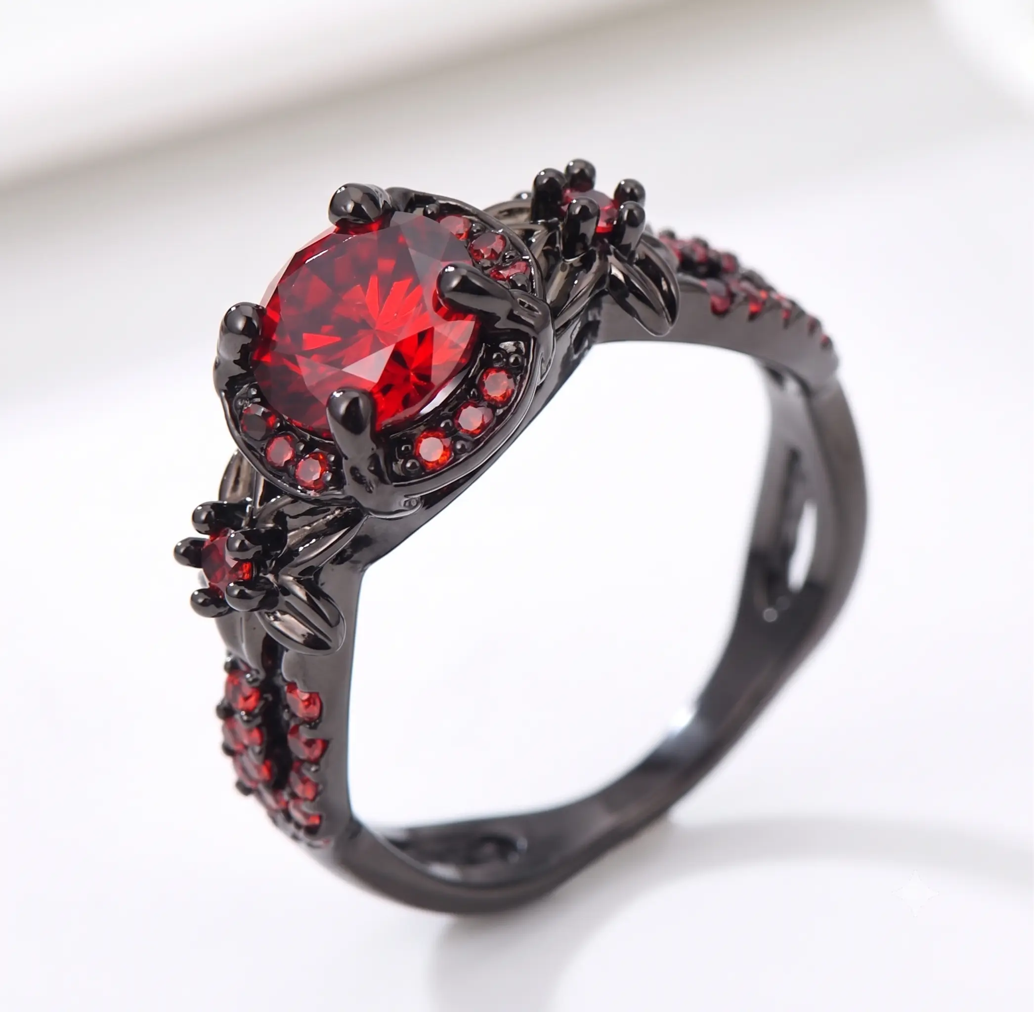 Unique Luxurious Mysterious Dark and Dazzling Ring 3.Rings engagement rings wedding holiday gifts luxurious dazzling affordable For Her Jewelry