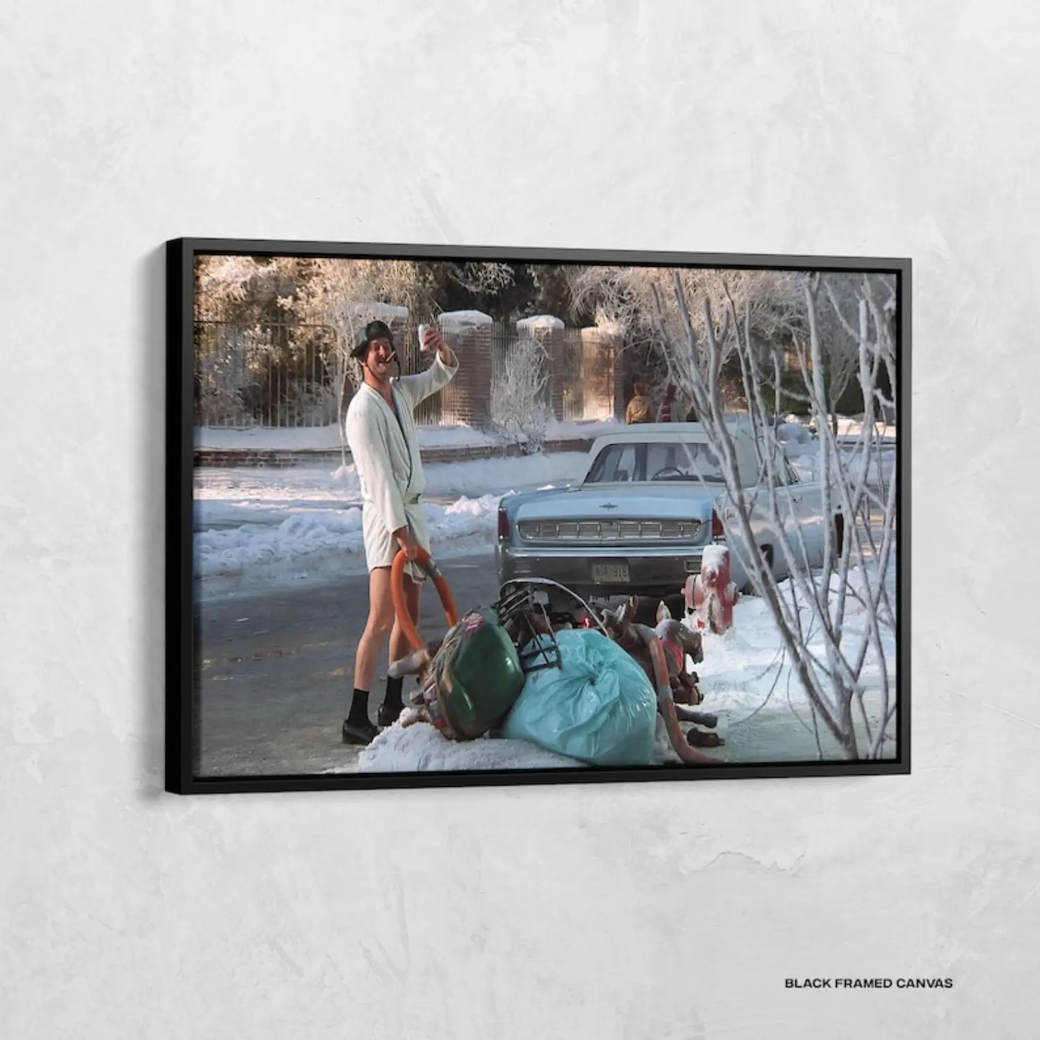 National Lampoon's Christmas Vacation "Shitters Full" Funny Movie Poster - Chevy Chase Comic Art Print, Wood Frame & Frameless Option, Funny Decor, Kid Room Decoration, Home Supplies Wall Art Christmas Gift