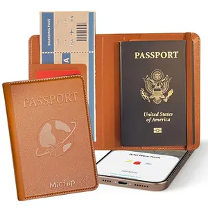 Smart Passport Holder [Apple Find My Compatible] – Travel Wallet with Built-in Tracker – Rechargeable – iOS Only