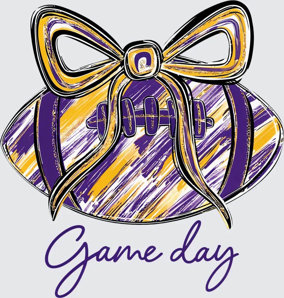 Purple Game Day Football