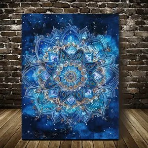 Nica Martinez Bohemian Mandala Canvas Art PaintingsFramed Wall Decorations, Suitable for Living Room, Office, Cafe Or KitchenBright Bohemian Style, Perfect Embellishment Space Decoration