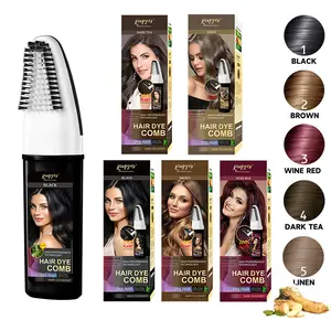 6.76oz Permanent Hair Dye with Magic Comb - Rich Red, Unisex Adult Hair Color, Plant-Based Squalane & Glycerin, Gentle Moisturizing for Normal Hair, Hair Coloring, Hair Care, Sleek Bottle Design, Plantbased Formula