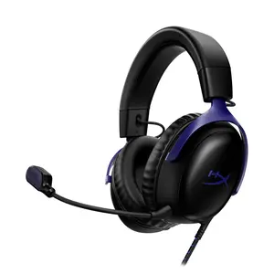 HyperX Cloud III Wired Gaming Headset with Angled 53mm Drivers DTS Spatial Audio & 10mm Mic for PC, PS5, PS4, Xbox Series X|S - Gaming Headphone, Cable, USB Dongle