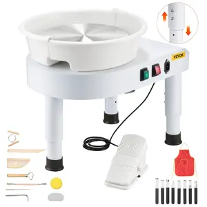 VEVOR Pottery Wheel 11 in Ceramic Wheel Machine 60-300 RPM Speed Adjustable White VEVOR Pottery Wheel 11 in Ceramic Wheel Machine 60-300 RPM Speed Adjustable White