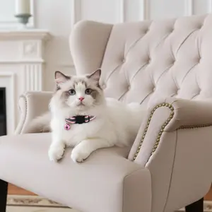 Reflective Striped Cat Collar with Bell