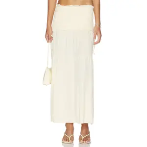 Tiger Mist Denali Maxi Skirt in Bone