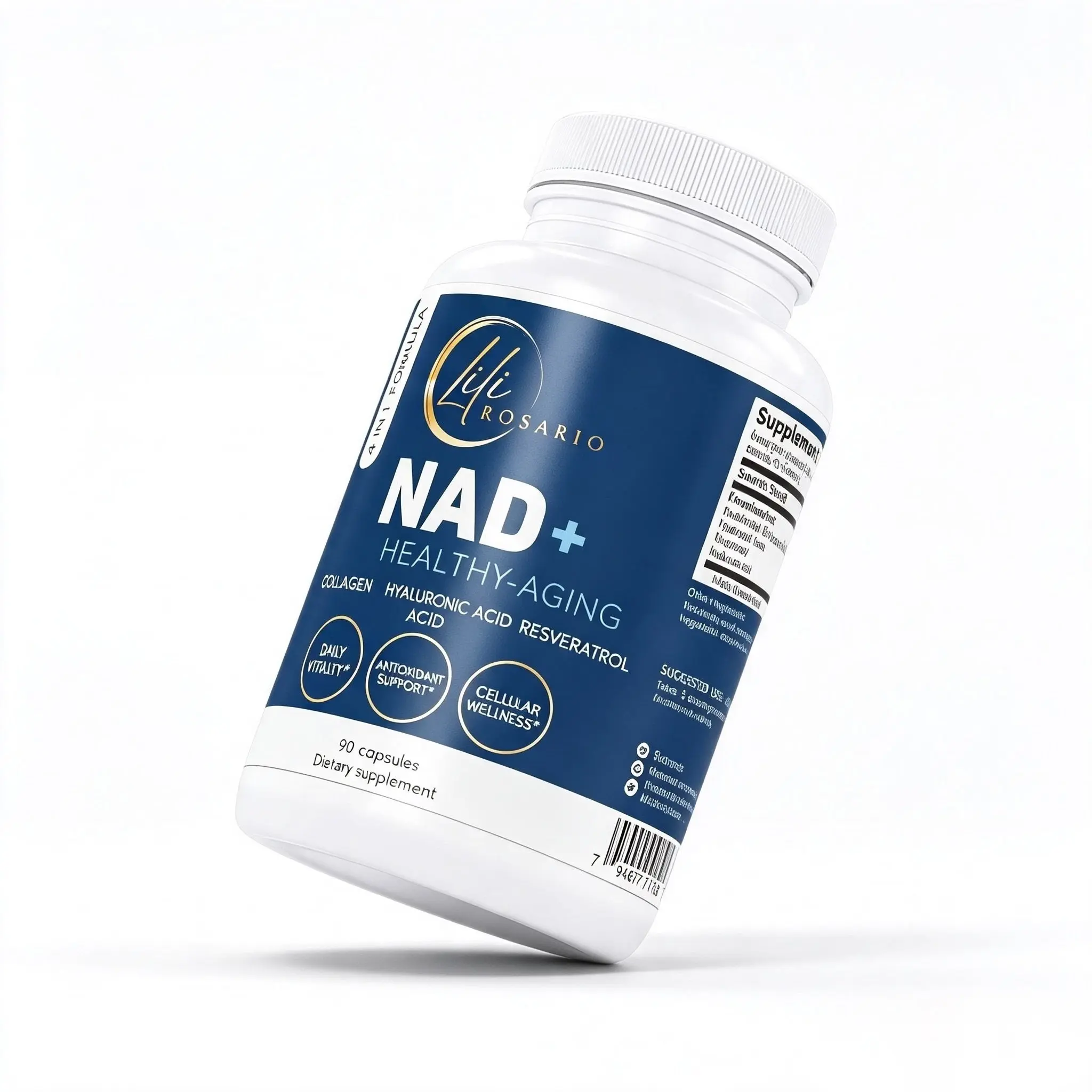 LILI ROSARIO NAD+ HEALTHY-AGING | 4 IN 1 FORMULA | 90 CAPSULES