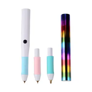 All in one USB Charge Heating Hot Stamping Foil Pen Set for Paper Leather Shining Handwritten 2.5×0.35mm/1.5mm/0.8mm Heat-resistant Grip For Scrapbooking Diy Pohto Card Making