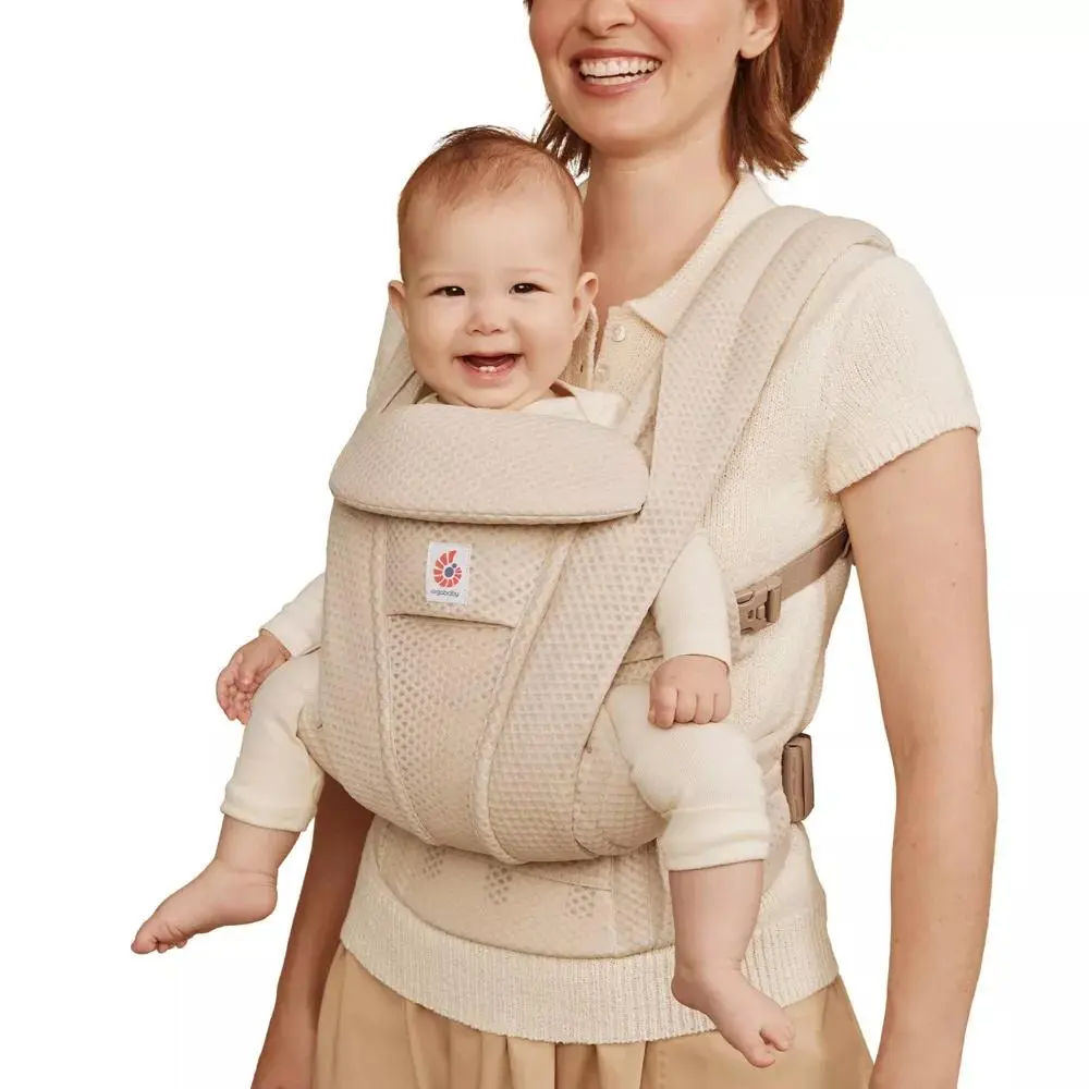 Ergobaby Omni Deluxe Mesh All-in-1 Baby Carrier - Breathable Unisex Hip Carrier with Sun Protection, Enhanced Airflow, Adjustable Wide Straps, Lightweight Baby-Wearing Design, Breathable Carrier, Hip Baby Carriers