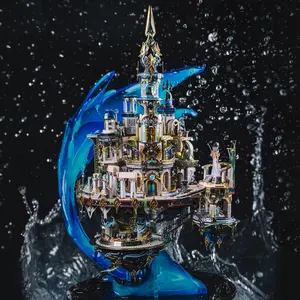 MU x MIAO SPCAE Atlantis 3D Metal Puzzle Mystery Unlocked Fine Design Vivid Color Decorative Ornament Exquisite Artwork Gift for Birthday Christmas Halloween Home Decoration Handmade Creative Educational Present metal  puzzles