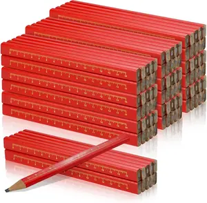 100 count Carpenter Pencils, Octagonal Hard Black Carpenter Pencils for Woodworking Marking & Construction Plans