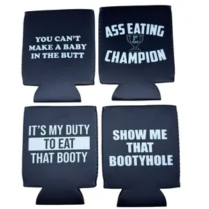 Booty Bundle Can sleeve Set Of 4 beer can holder sleeve boating Coolie Drinkware Beverage Mug Tumbler Portable Bottles Cup