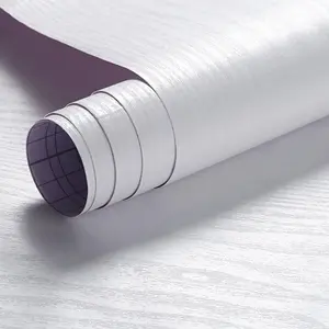 Peel and Stick Wallpaper - White Wood Contact Paper - White Wallpaper - Self-Adhesive, Removable and Waterproof for Cabinet, Countertop (17"x120")