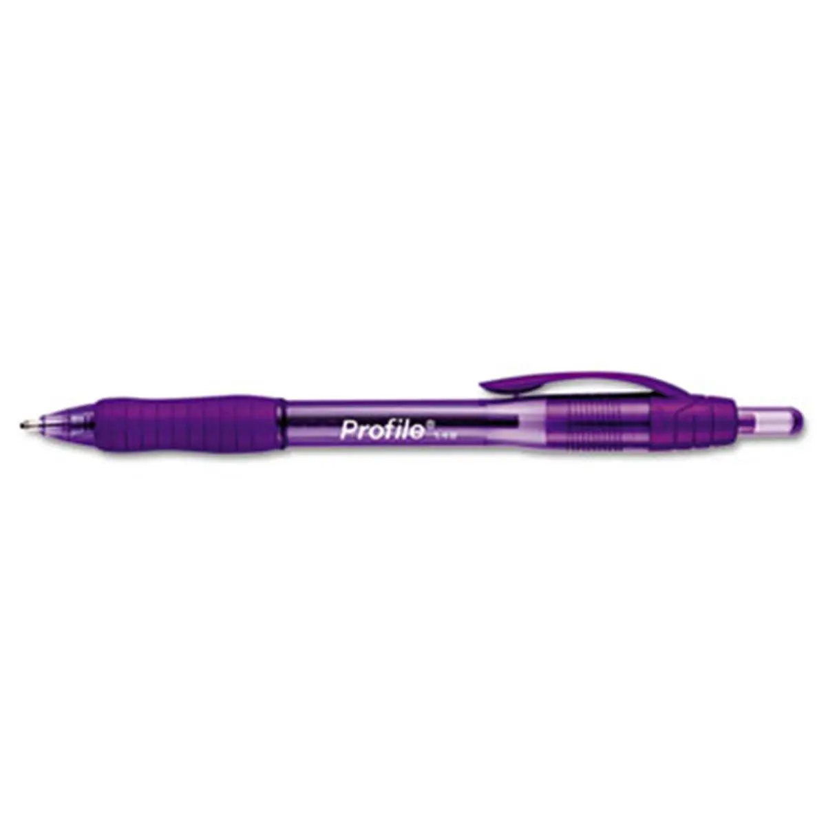 Papermate Profile Retractable Ballpoint Pen - 1.4mm Bold Tip, Purple Ink, Easy-Glide Feel, Smear-Resistant Properties, 12-Count (Dozen) Office Writing Supply, Ink Pens & Refills, Ball Point Pens & Refills