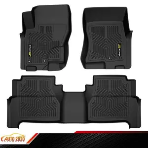 TPE 3D Floor Mats Liners Set All Weather TPE Crew Cab Fits 2008-2021 Nissan Frontier
