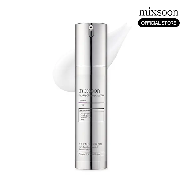[mixsoon Official Shop] Peptide Cica Hyalshot 150 Silky Lightweight Hydrating Hyaluronic Acid Moisturizer Serum