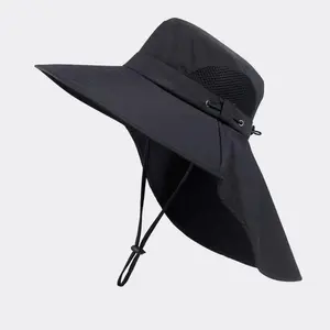 Men's UV Protection Sun Hat Wide Brim Face And Neck Guard Outdoor Fishing Sunshade Hat