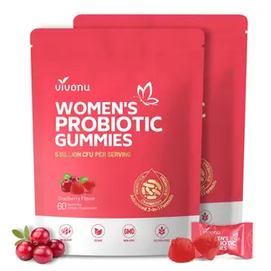 Cranberry Probiotic Gummies | Targeting Body Odor, Women's Health, and Body Balance | Vegan (60 Gummies per Pack) Healthcare Dietary Flavored Creatine Monohydrate Gummies Hawaiian Pineapple Feminine Balance Gummies Healthcare Fitness Supplement