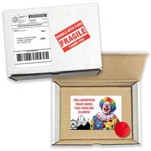Foolish Clown Surprise Prank Box Mailed Directly to your Recipient - 100% Anonymously!