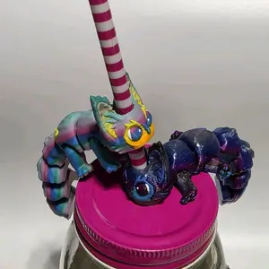 Straw Pals - Fits most straws - Various 3D Printed Decor