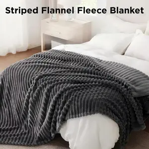 【Spring Glow Up】Small blanket Cozy Blanket-Patio Furniture Decor,Classic Stripe Pattern, Ideal for Bed,Couch, Travel,Camping, All Seasons,Home Bedroom Decor
