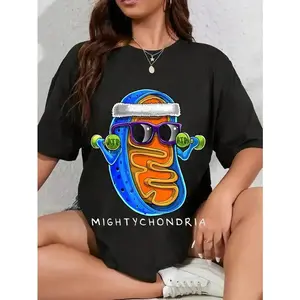 100% Cotton Unisex Mightychondria Cellular Biology Science Teacher Funny Gift T-Shirt