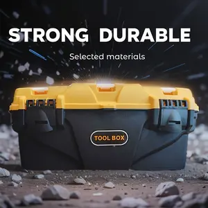 13-Inch Hardware Tool Box, Thick Plastic Combo Luggage for Electricians and Woodworkers, Drill Storage Case