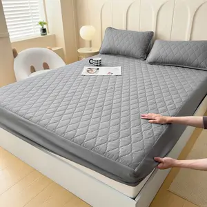 Hotel-Style Waterproof Mattress Protector Set Diamond Quilted Breathable 16" Deep Pocket Fitted Sheet & Pillowcases Microfiber TPU Film Machine Washable Full Size Mattress Topper