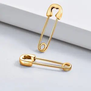 CHIC & ARTSY 925 Sterling Silver Safety Pin Earrings – Edgy Punk-Inspired Paperclip Earrings, Unisex Statement Jewelry for Everyday Wear