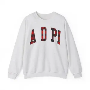 Alpha Delta Pi Christmas Plaid Nickname Crewnecks