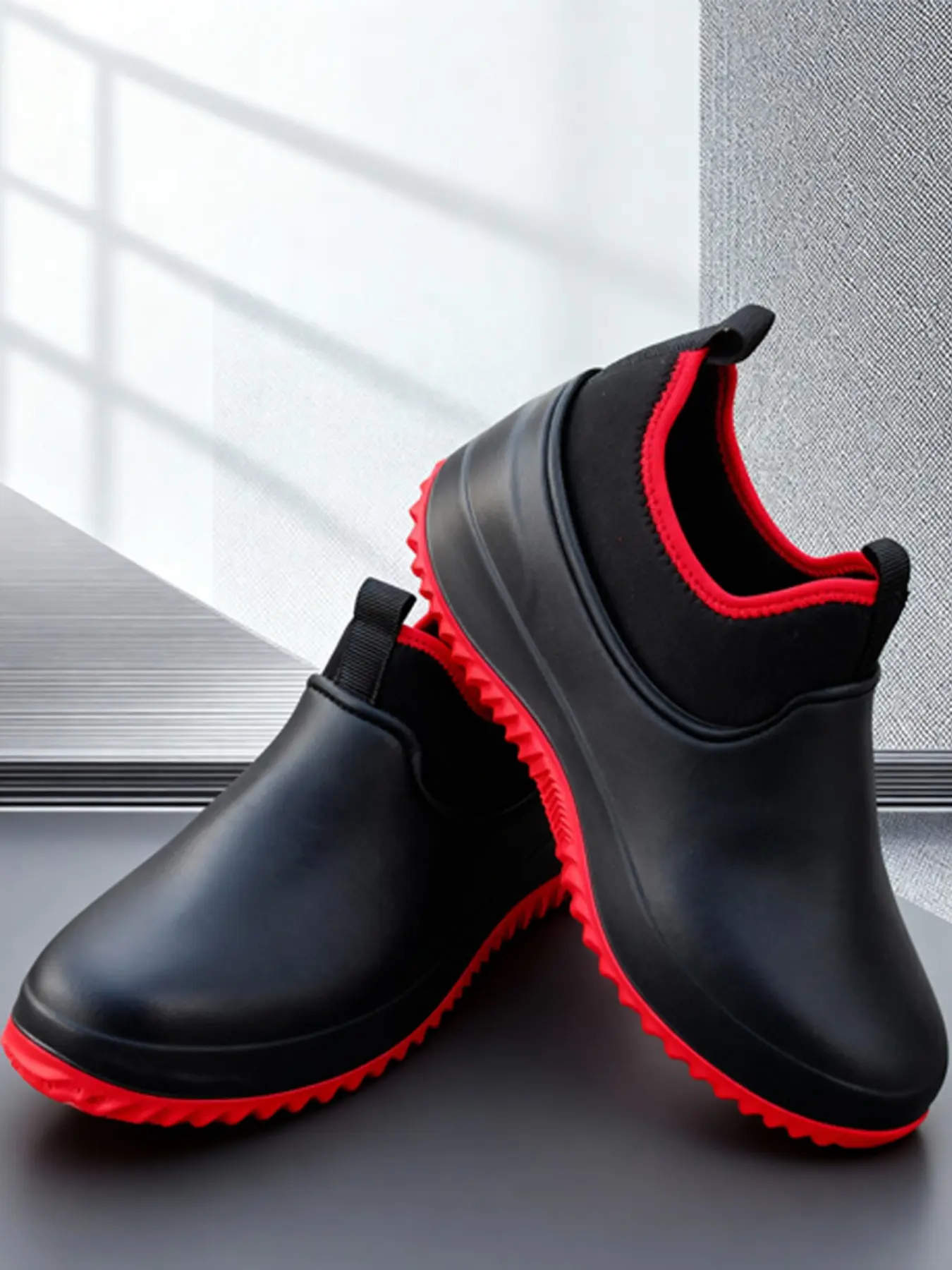 Couple Winter Kitchen Shoes, Anti-Slip Non-Skid, Large Size Warm Fleece Lined, Height Increasing Wash Car Boots, Pull On Boots, Comfortable & Durable, Footwear Boot