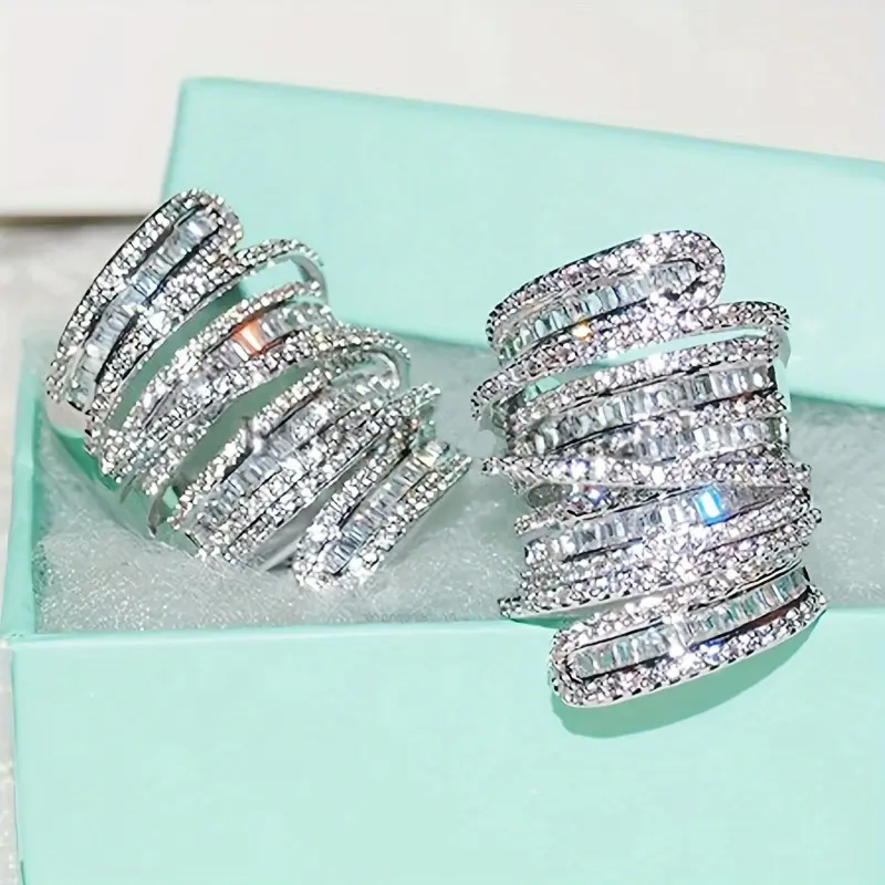 Elegant Cubic Zirconia Stackable Rings for Women, Wide Eternity Band with Birthstone for Wedding, Anniversary Promise Gift, Ring Stack, Birthstone Rings
