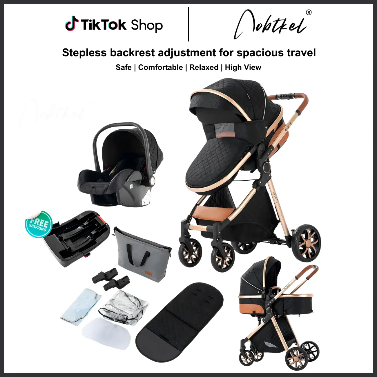 Aobtkel 4-in-1 Portable Foldable Collapsible Wagon Stroller - High-Quality Lightweight Baby Stroller with Sun Shield, Ideal for Outdoor Travel & Shopping, Perfect Mother's Day/Christmas Gift, Collapsible Stroller