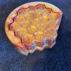 Honeycomb resin coasters