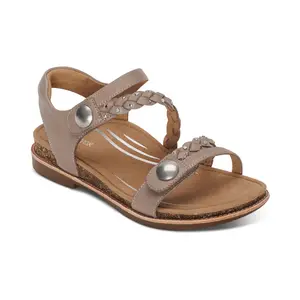 Jenn Quarter Strap Sandal - Taupe