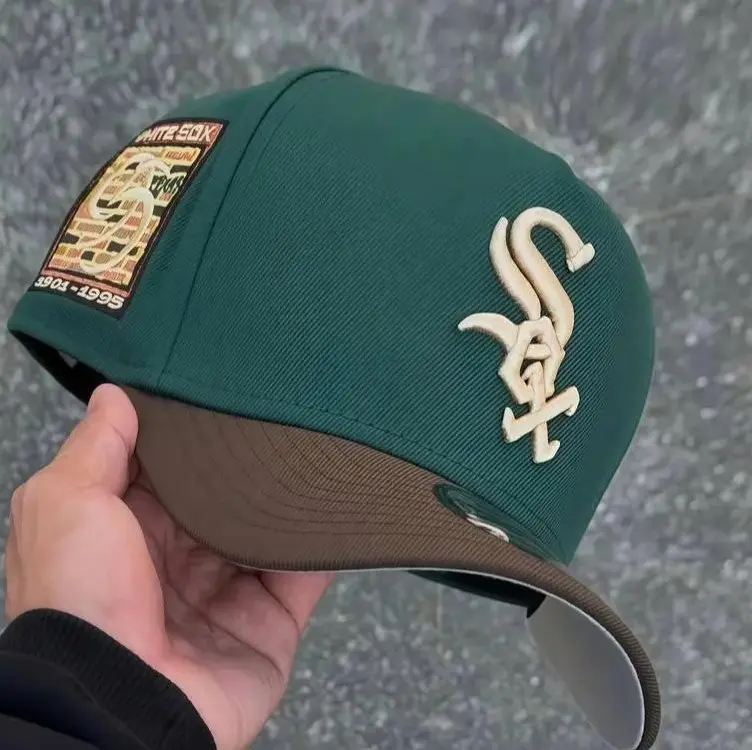 New Era LA Dodgers NY Yankees White Sox 9FORTY A-Frame Snapback Hat – MLB Dark Green Baseball Cap – Adjustable Streetwear Unisex Summer Edition