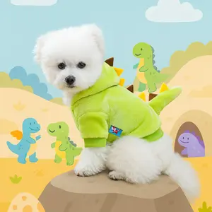Dolly Dinosaur Costume Pet Dog Cat Two-Legged Clothes, Outfits, Teddy Bichon Pomeranian Yorkie Small Dogs, Funny Animal